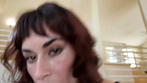 Olive glass rides my dick reverse cowgirl for a piledriver win