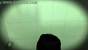 Spying on sexy Mexican university companion's ass under miniskirt during promotion trip