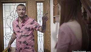 Home alone teen gets analed by perverted neighbour in surprising encounter