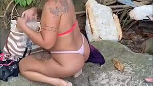 behind the scenes at the secret beach in são vicente, flashing and exhibitionism take over.