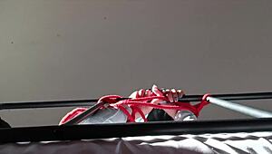 Bound And Hooded Milf Takes Cock Down Throat With Moaning Spit And Gagging