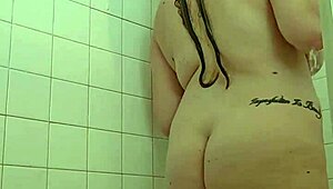 Shower session with domme mommy in naked bathing