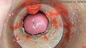 Camera captures deep pussy ejaculation asmr