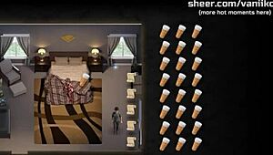 金髪18+娘タイト尻でアナルと中出しBDSMゲーム楽しむ