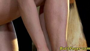 stockings babe anally fucked in gaping ass