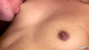 Slim thai teen in cosplay meets tourist client