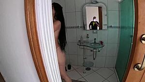 Julia Souza's First Time In Bathroom