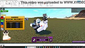 Whorblox makes her first try in the game, but it's pretty glitchy and fun