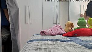 Stepsister Helps Stepbrother With Handjob