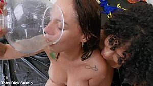 anal piss spew recycling ass to mouth threesome with mih ninfetinha and barbara alves