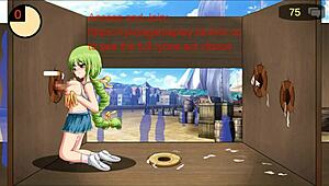 18 maid has sex with men in public gloryhole