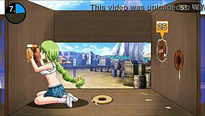 18 maid has sex with men in public gloryhole