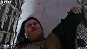 chubby submissive begs to have the whole hand shoved in her pussy!