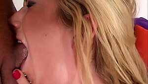 hillary's mouth, pussy, and ass get stuffed with cock in intense threesome action