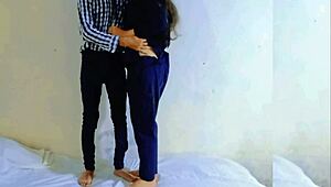 Indian Virgin Schoolgirl Fucks Boyfriend First Time After Romantic Kissing