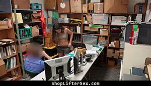 Teen caught stealing gets punished with rough sex