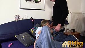 Hey, a young boy and the granny are hangin out together