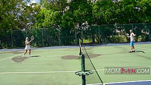 tennis court cougar catch melanie monroe oliver big tits outdoor