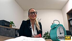 Undercover library girl seduces with hardcore toys in office