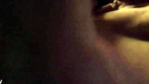 In this casual home scene, the husband makes his wife's wet pussy squirt.