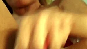 Closeup fun with bored housewife for wetness.