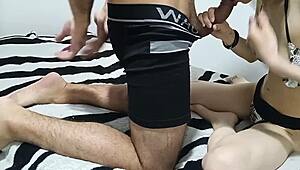 I invited her home and fucked her pussy until swollen with cum