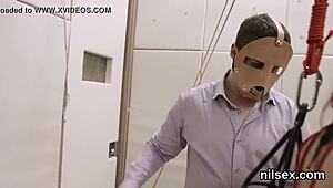 The randy cutie faced awkward anal therapy in the madhouse.