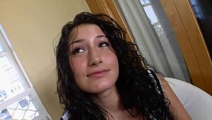 Brunette Slut Takes Cumshot and Fucking