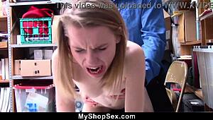 The tiny suspect grabs merchandise and gets caught