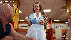 Lucy Foxx and Indica Flower share passionate POV fucking with cumshots and facials