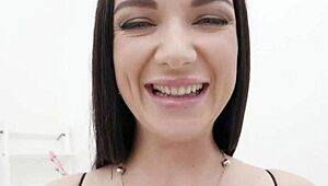 brunette sluts kristy black and lady gang intensely share five cocks in wild dp and dap gangbang