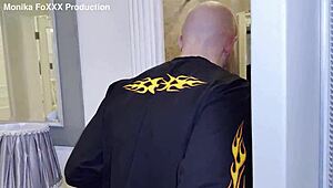 3 friends gangbang russian bitch monika fox during lotto break