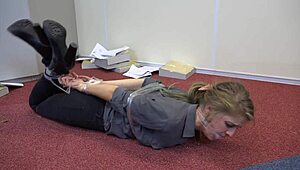 Teen Violet Haze Bound In Bondage As Real Estate Agent!