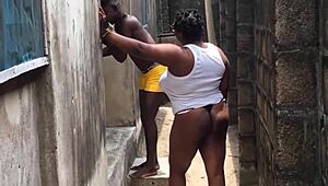 my neighbours wife finaly had the chance to have a taste of my designer dick 😏