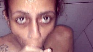 milf submissive gives master deep wet blowjob ending in creamy mouth cum