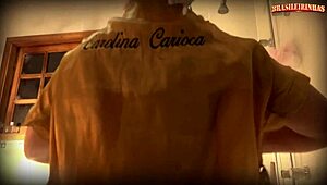 Hot Brunette Gives Intense Footjob!