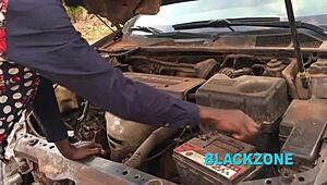 her car broke down on the road and a young stranger offered help in the bedroom