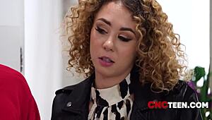 principal calls allie addison as she feels the intense pleasure of being freeused by multiple guys