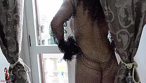 In the COLOSSEUM, Lady Ana ENDURES a ROUGH double ANAL FISTING session with gaping and squirting.