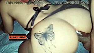 doggystyle interracial homemade fun with brazilian tattooed amateur