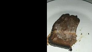 This cake is topped with delicious cum