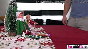 tiny redhead stepsis and teen bff feel so naughty pranking stepbro into fucking