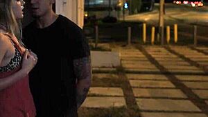 Tied Teen Babe Rides Cock Roughly Outdoors