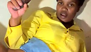 milking my big cock on the desk with cum on tits 😈