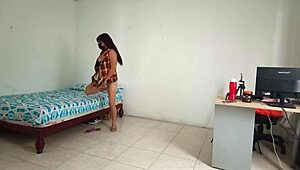 horny girl dances naked and shows her asshole