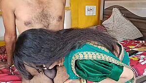 Pados Wali Bhabhi Ko Green Sadi Mein Choda Bhabhi Ki Chudai