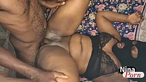 Neighbor teases huge cock on dripping pussy