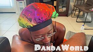 Ghetto bonnet ebony whore, worship my big black cock like the submissive slut you are.