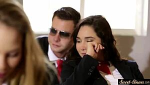 Classy Babe Rides Dick Passionately In Taboo Fantasy Scenario