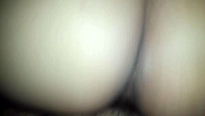 stepmom sits eagerly on stepson's impressive size